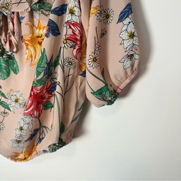 Ardene Floral Off-Shoulder Top with sleeves Size XL - Picture 7 of 9